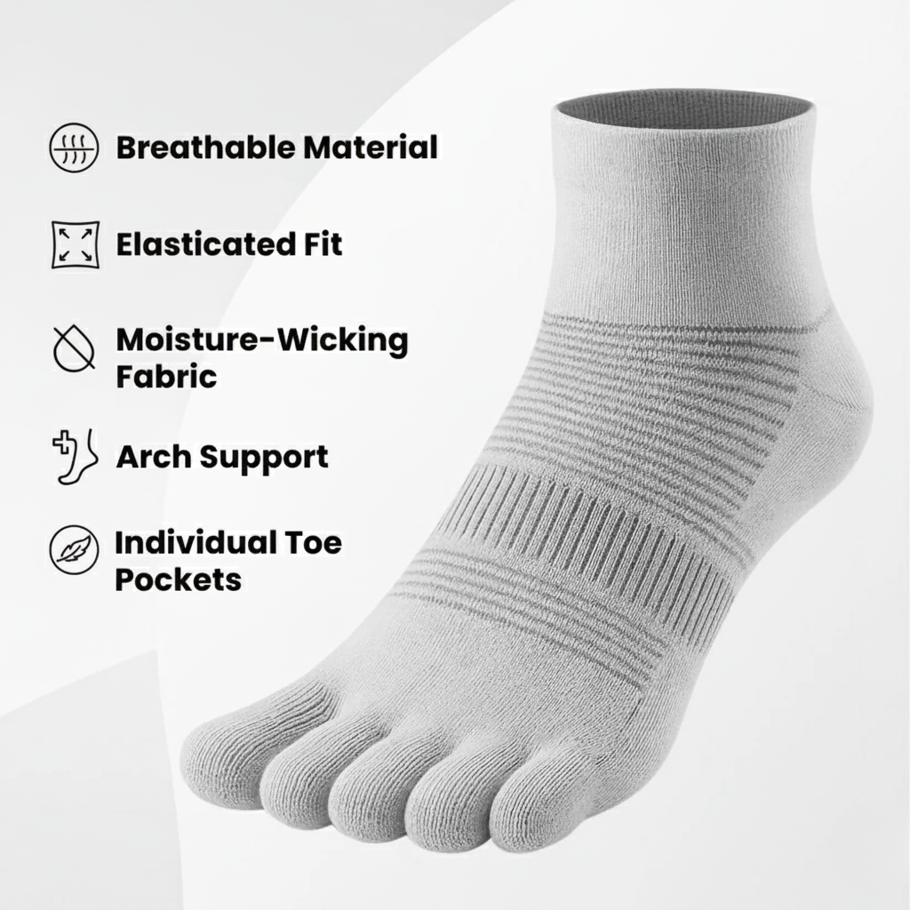 FootFreedom™ Five-Toe Comfort Socks ( 3 PAIRS )