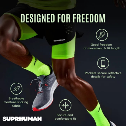 SUPRHUMAN™ Pro-Stride | 2-in-1 Shorts |